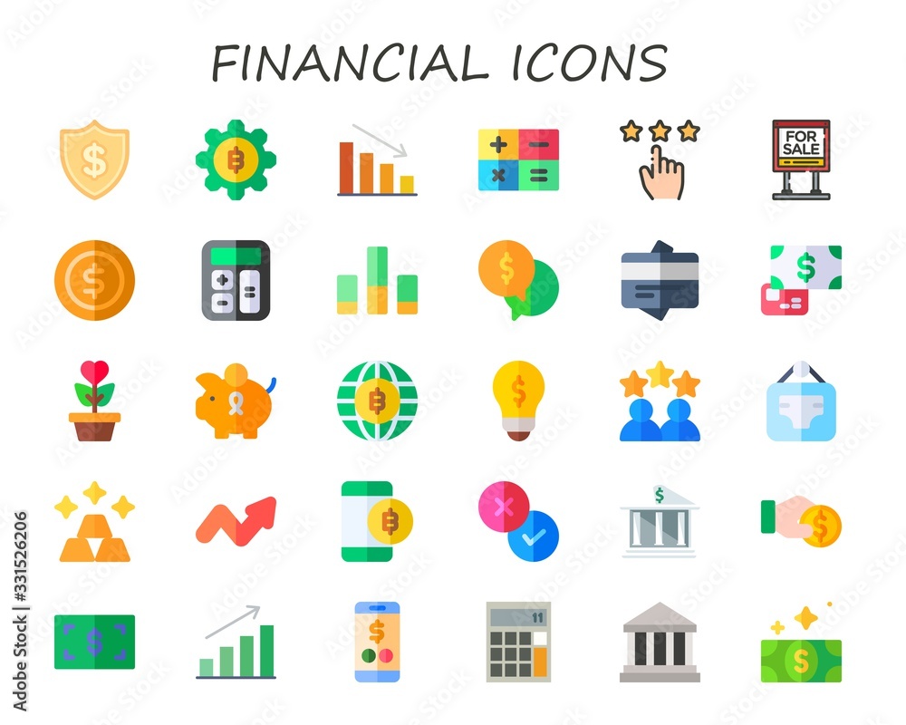 financial icon set financial icon set