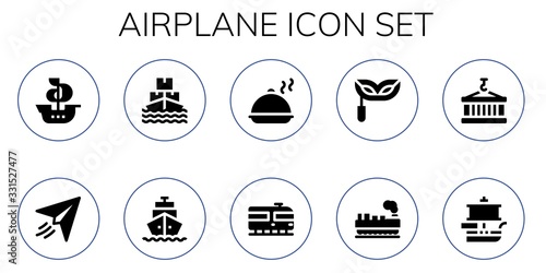 airplane icon set