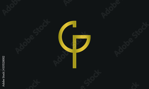 фотография PC, CP Letter Logo Design with Creative Modern Trendy Typography and phi logo