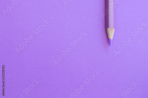 Purple pencil and paper useful for a presentation background.