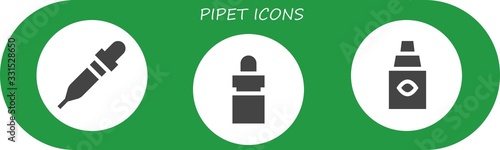 pipet icon set