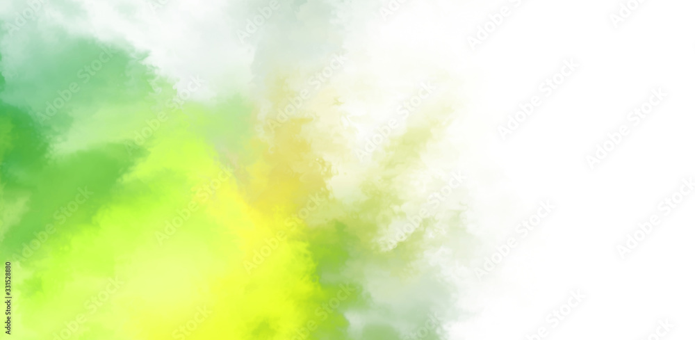Fototapeta premium Abstract colorful watercolor on white background. Digital art painting.
