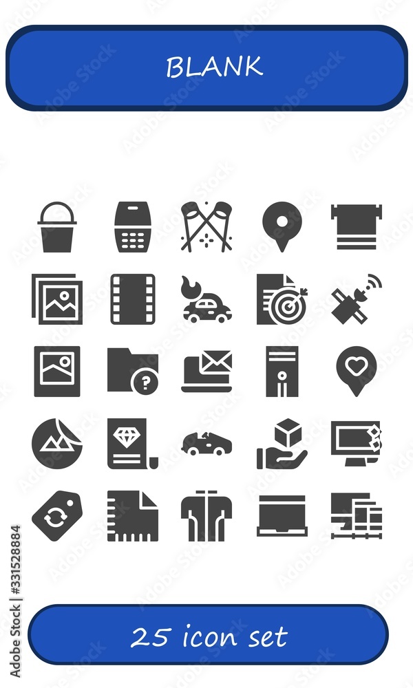 blank icon set