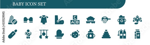 Modern Simple Set of baby Vector filled Icons