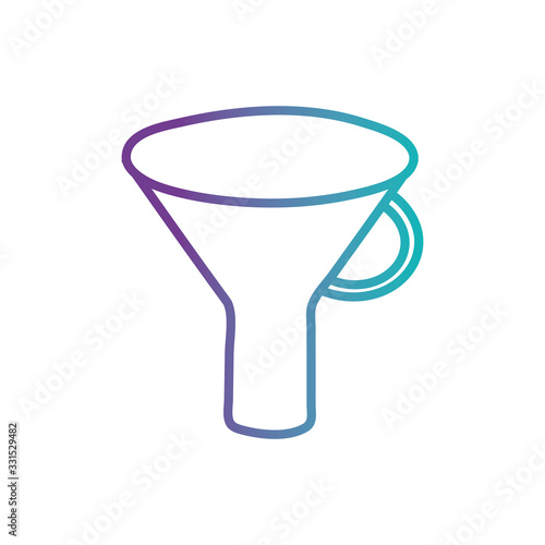 Isolated funnel gradient style icon vector design