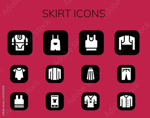 skirt icon set