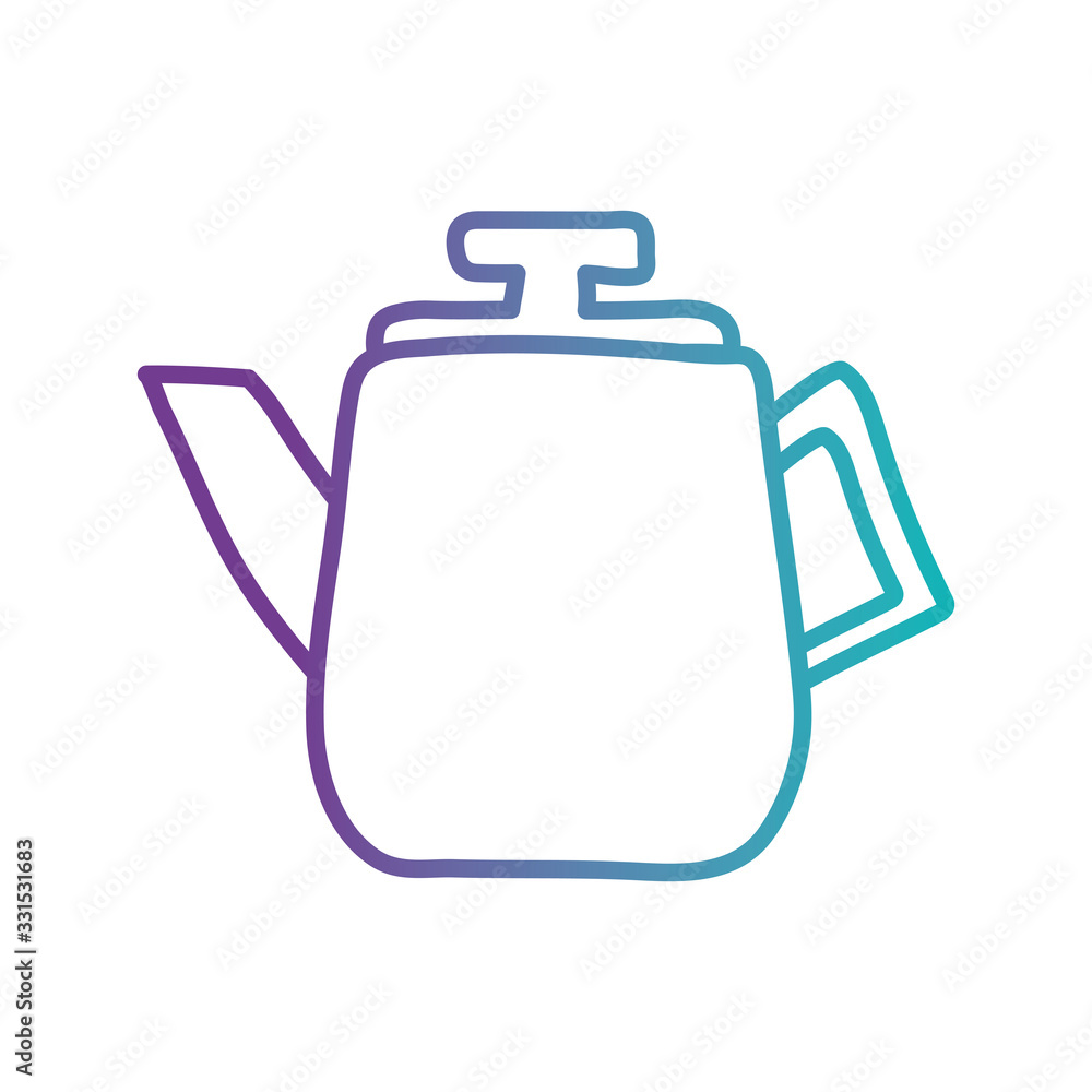 tea or coffee kettle gradient style icon vector design tea or coffee kettle gradient style icon vector design