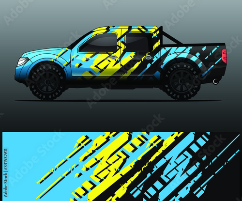 truck decal graphic wrap vector  abstract background