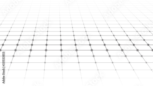 Abstract perspective grid. Wireframe landscape. Vector illustration. © ihor