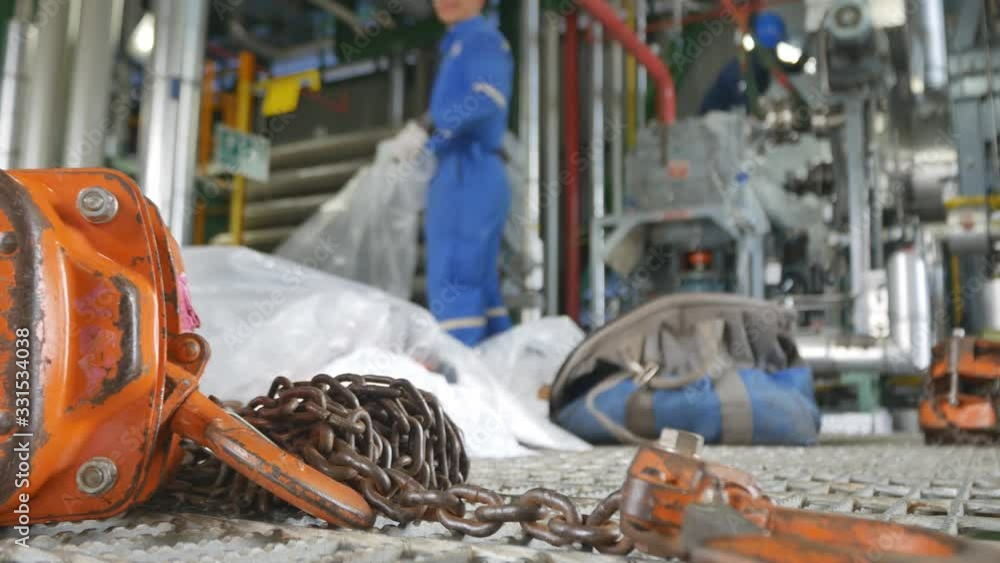 Worker working in heavy industrial plant Worker working in heavy industrial plant