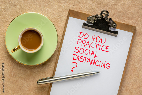 Fototapeta Do you practice social distancing?