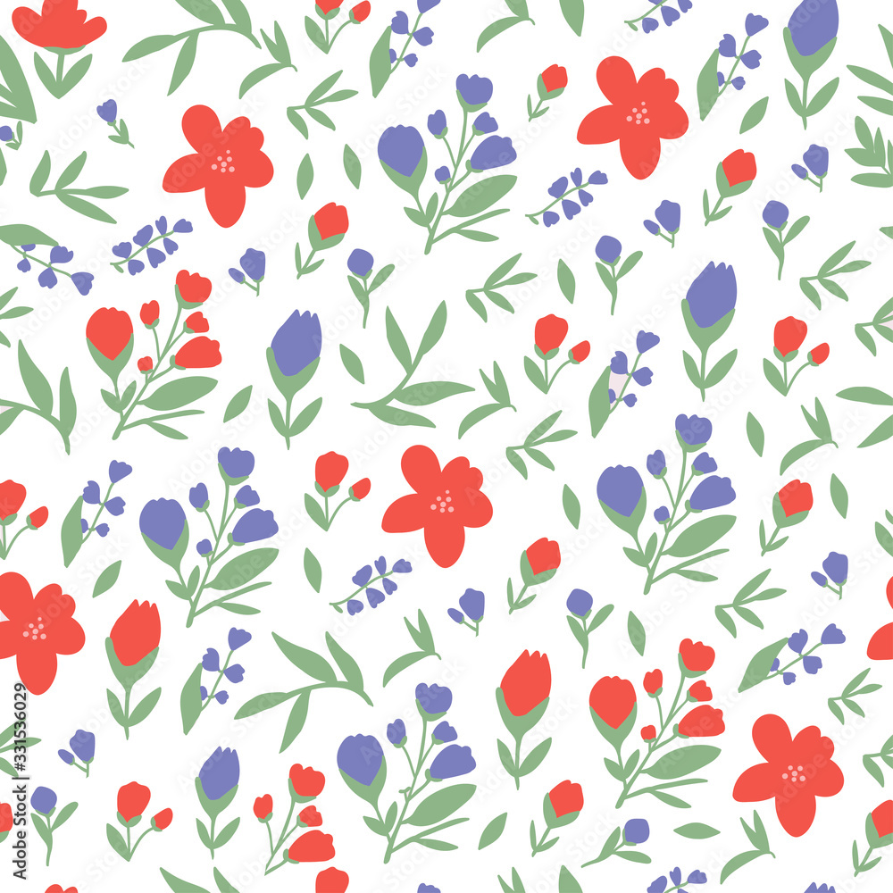 seamless cute flower vector pattern. seamless cute flower vector pattern.
