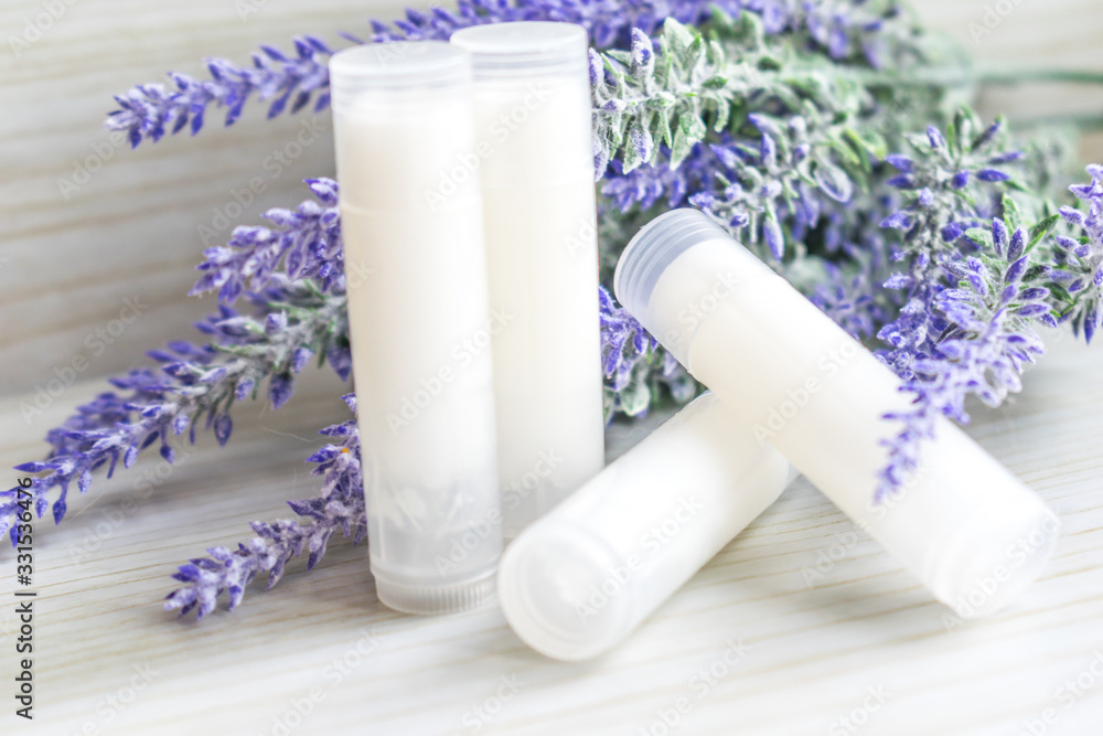 lip balm with lavender. DIY lipstick made from natural eco-friendly ingredients. lip balm with lavender. DIY lipstick made from natural eco-friendly ingredients.