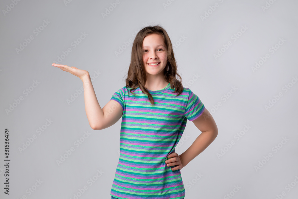 Portrait of cheerful little girl showing thumbs up Portrait of cheerful little girl showing thumbs up