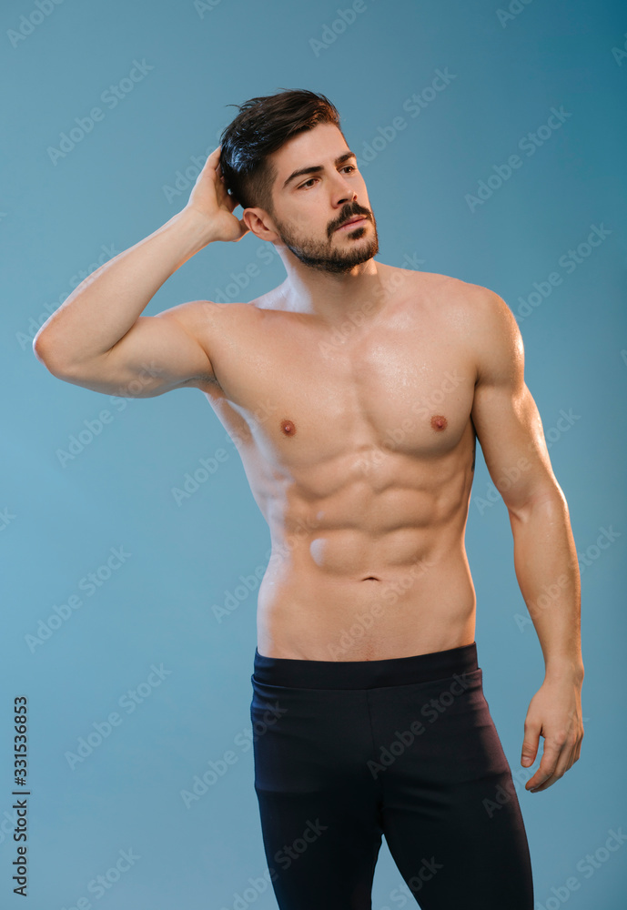 Fototapeta premium Handsome Athletic Man Fitness Model