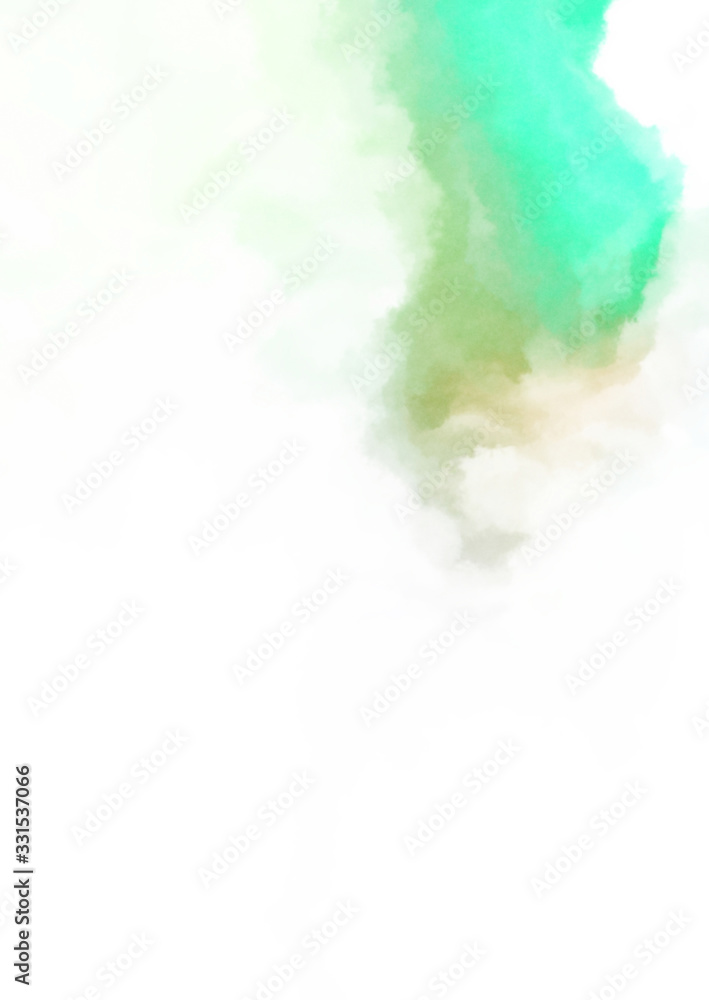 Obraz premium Abstract colorful watercolor on white background. Digital art painting.