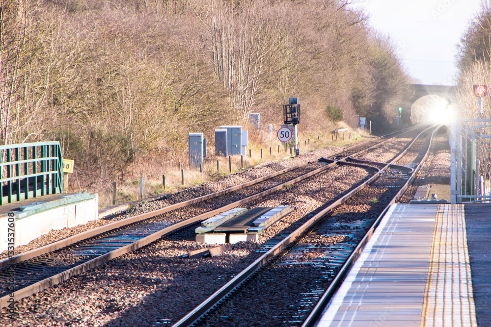 Fototapeta premium Train Station Platform View