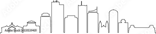 Phoenix City Arizona Skyline Silhouette Cityscape Vector