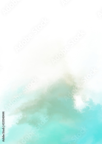 Abstract colorful watercolor on white background. Digital art painting.