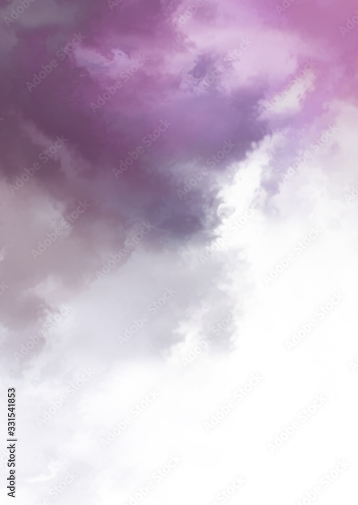 Obraz premium Abstract colorful watercolor on white background. Digital art painting.