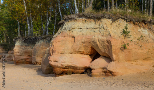 sandstone cliffs by the sea