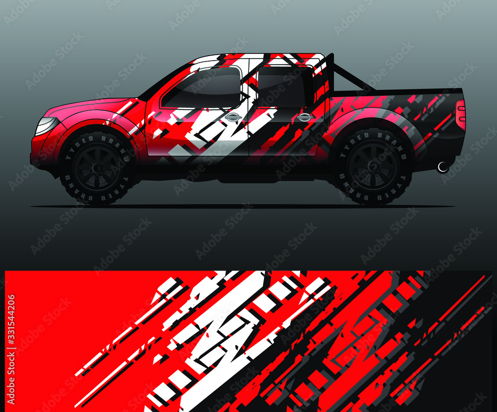 truck decal graphic wrap vector, abstract background truck decal graphic wrap vector, abstract background