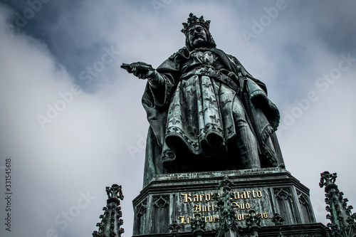 Photography Statue of a king in Prague - Czech Republic
