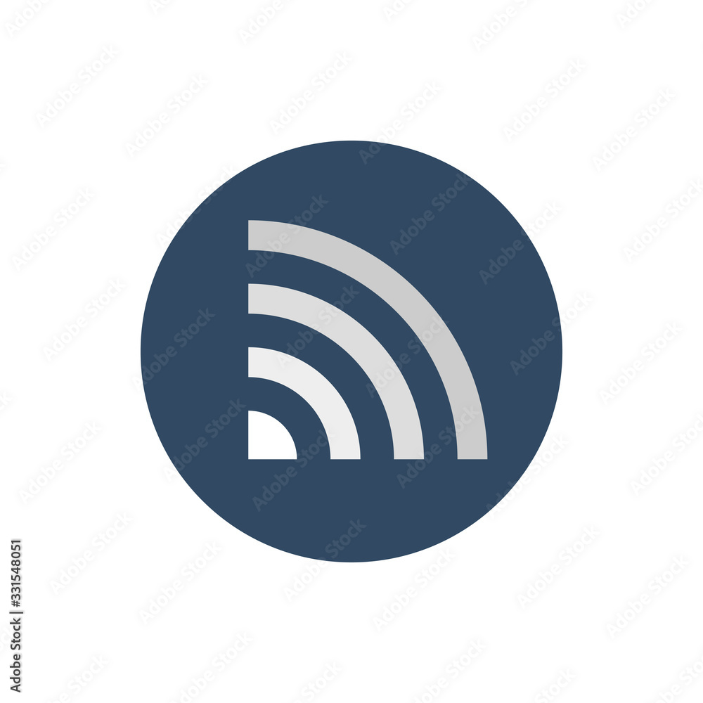 WIFI Signals Vector Filled Outline Icon Illustration WIFI Signals Vector Filled Outline Icon Illustration