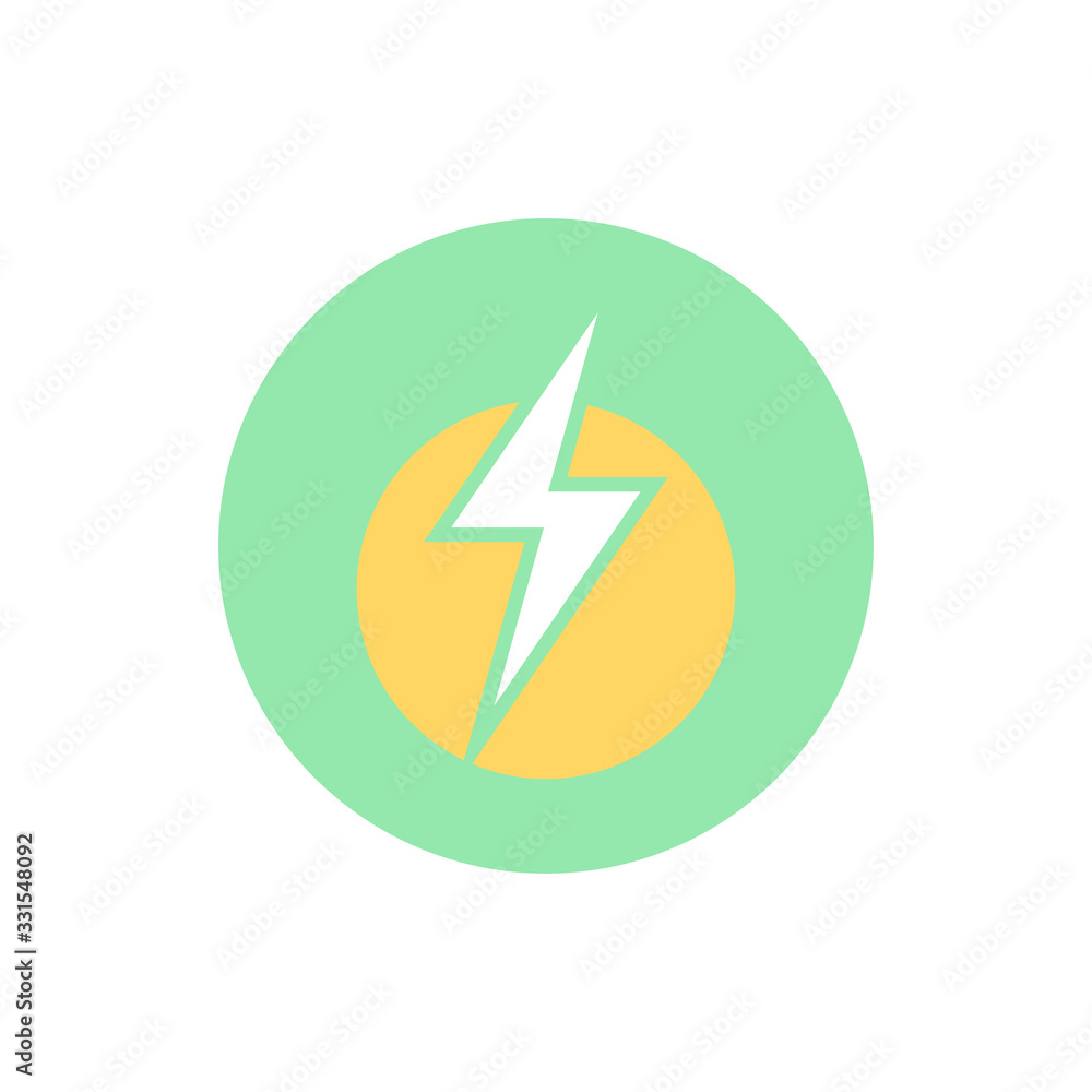 Charging Bolt Vector Filled Outline Icon Illustration Charging Bolt Vector Filled Outline Icon Illustration