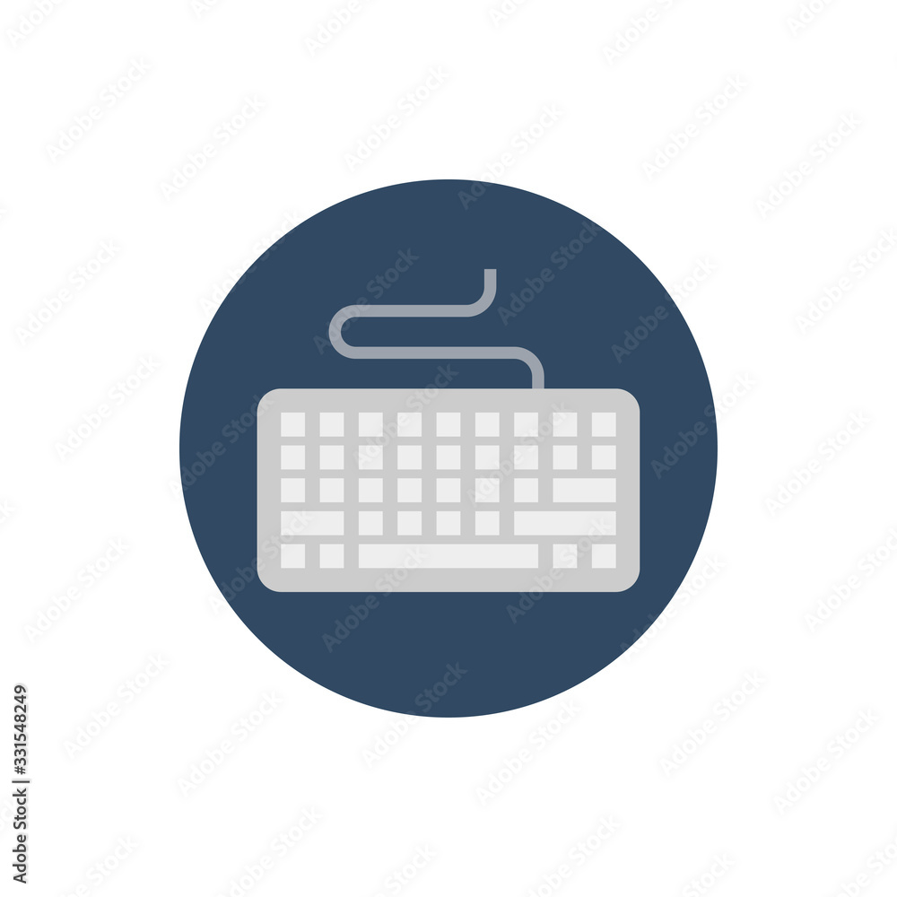 Keyboard Vector Filled Outline Icon Illustration Keyboard Vector Filled Outline Icon Illustration