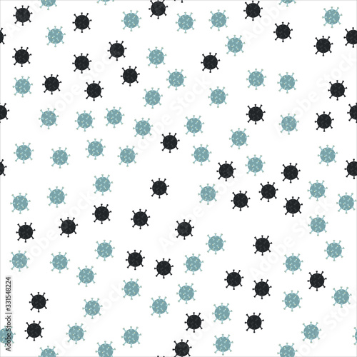 Seamless pattern with virus bacteria. News outbreak blogger