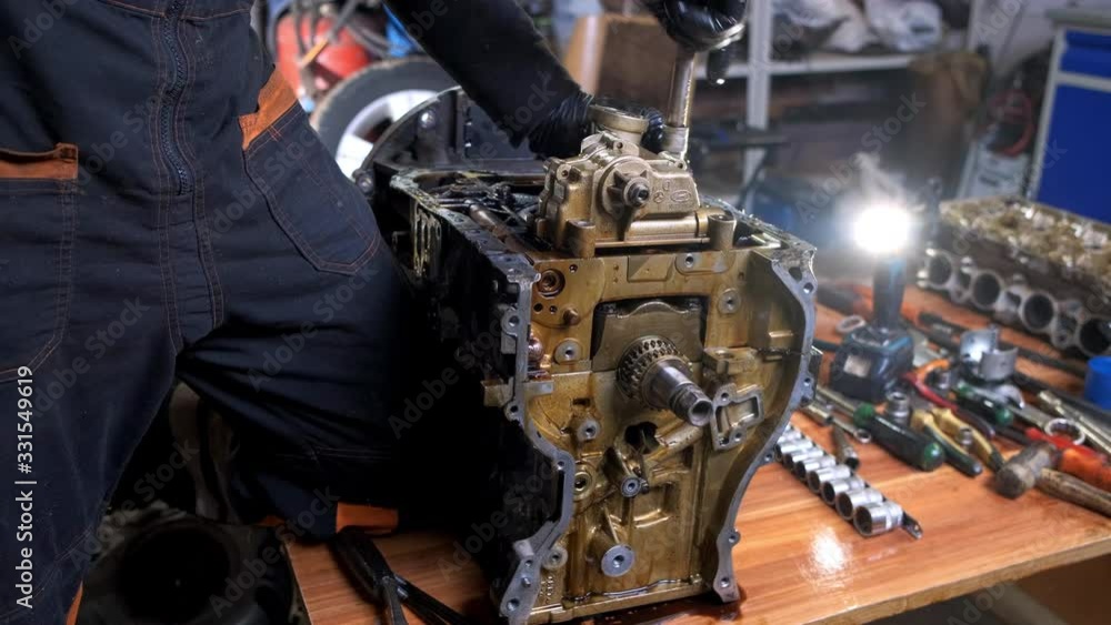 disassembled engine in auto repair.engine inside disassembled engine in auto repair.engine inside