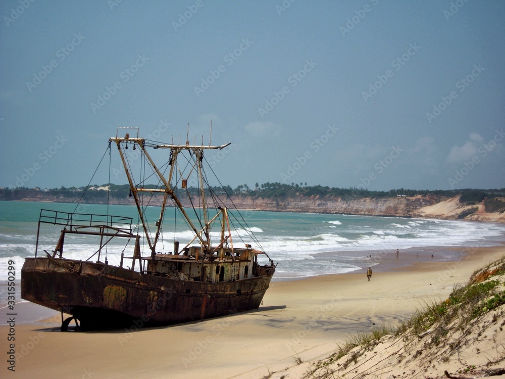 Sunny day in terrestrial paradise with sea, sand, mountain, trees, birds, stones, rocks, boats, fish and happy people Sunny day in terrestrial paradise with sea, sand, mountain, trees, birds, stones, rocks, boats, fish and happy people