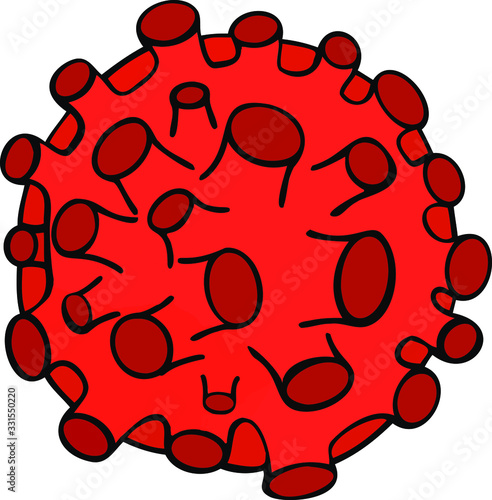 Coronavirus KOVID-19 in vector. A crown-shaped virus attacks humanity. 