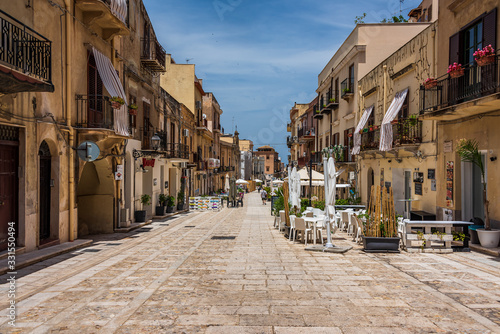Street in the old town of Castellammare del Golfo