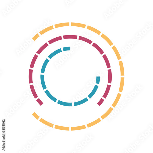 lines loading circle flat style icon vector design