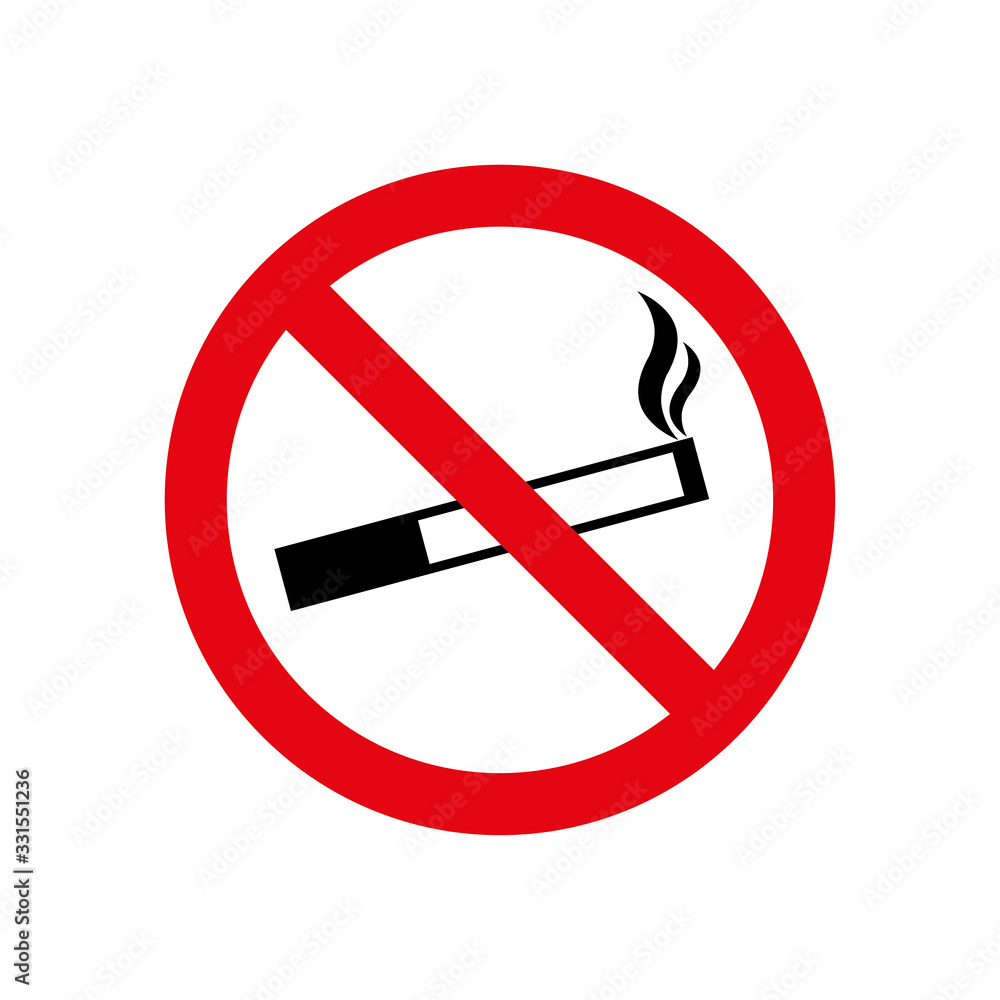 No smoking sign. Forbidden sign icon isolated No smoking sign. Forbidden sign icon isolated