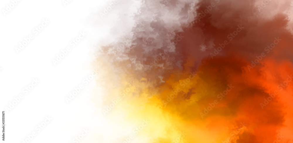 Fototapeta premium Abstract colorful watercolor on white background. Digital art painting.