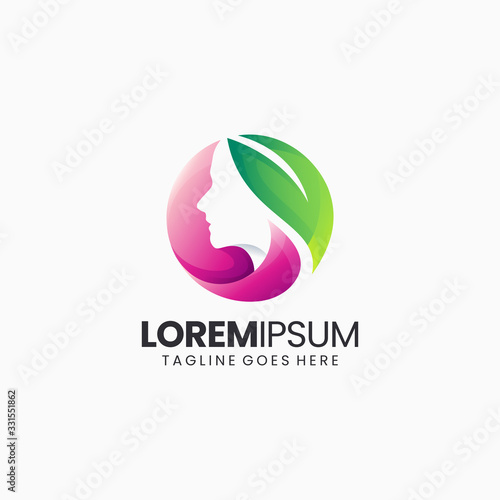 Beauty Healthy women spa therapy logo design Template