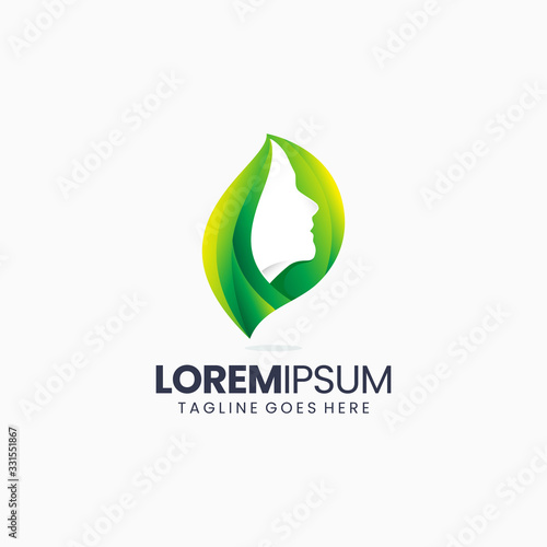 Beauty Healthy women spa therapy logo design Template