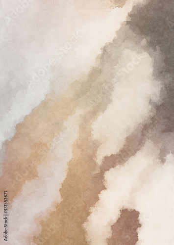Fototapeta Naklejka Na Ścianę i Meble -  Watercolor painted background. Abstract Illustration wallpaper. Brush stroked painting. 2D Illustration.