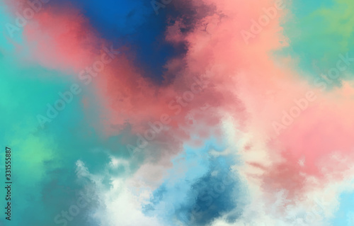 Watercolor painted background. Abstract Illustration wallpaper. Brush stroked painting. 2D Illustration.