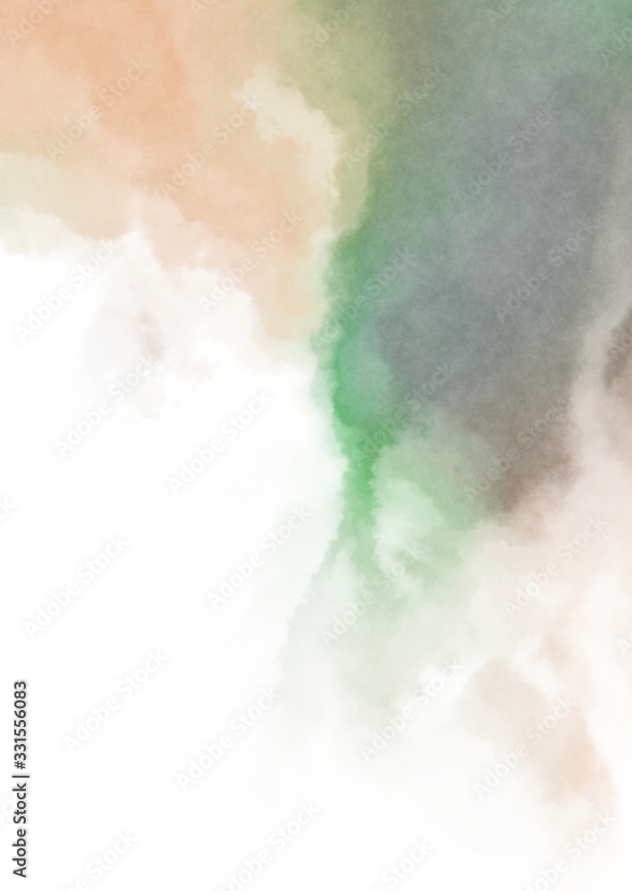 Abstract colorful watercolor on white background. Digital art painting.