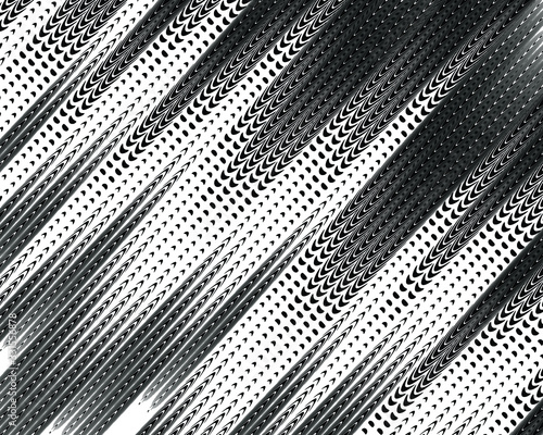  Abstract background with optical illusion wave. Black and white horizontal lines with wavy distortion effect for prints, web pages, template, posters, monochrome backgrounds and pattern