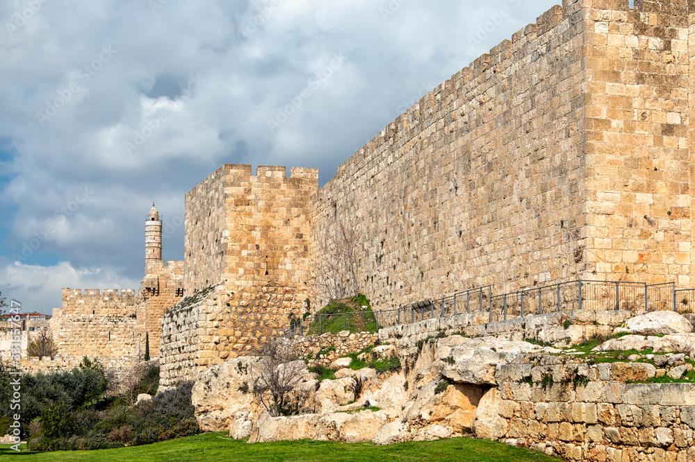 The Old City Walls of Jerusalem and the Citadel The Old City Walls of Jerusalem and the Citadel