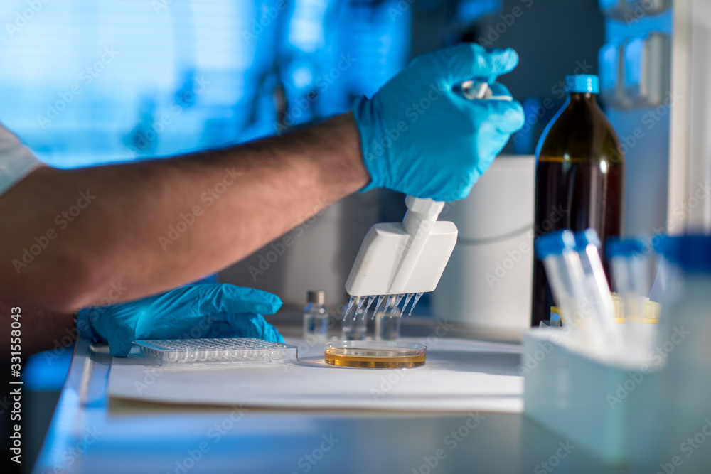 COVID-19 virus antidote lab praparation. Coronavirus test in hospital lab - Corona virus pandemics COVID-19 virus antidote lab praparation. Coronavirus test in hospital lab - Corona virus pandemics