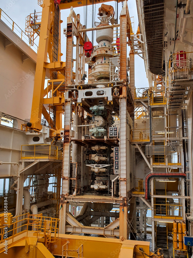 BOP Blow Out Preventer and LMRP lower marine riser package foto de