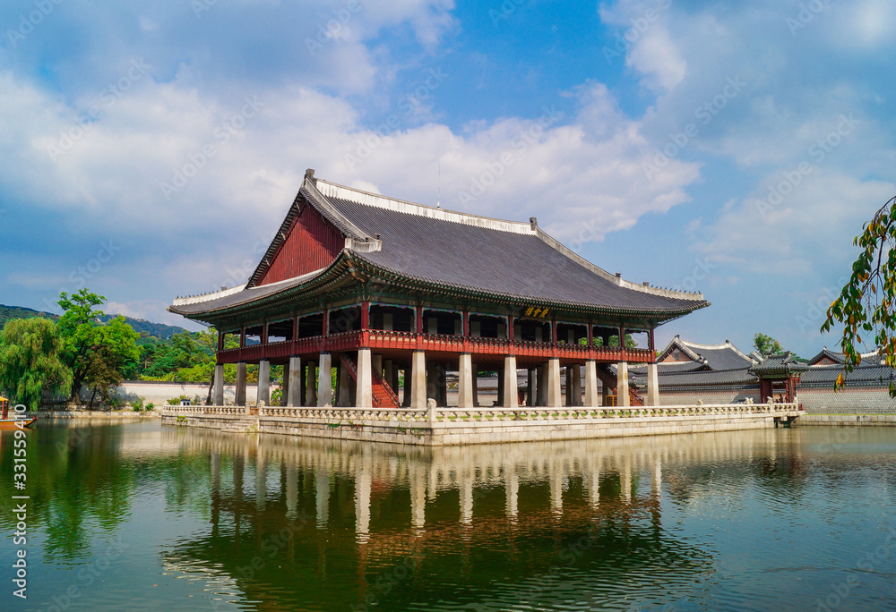 Korean traditional palace in seoul 경복궁 경회루 Korean traditional palace in seoul 경복궁 경회루