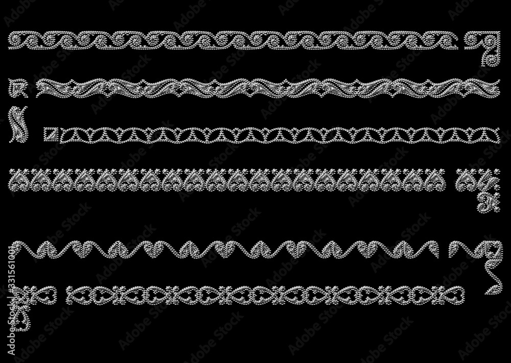 3d golden lace border pattern 3d golden lace border pattern