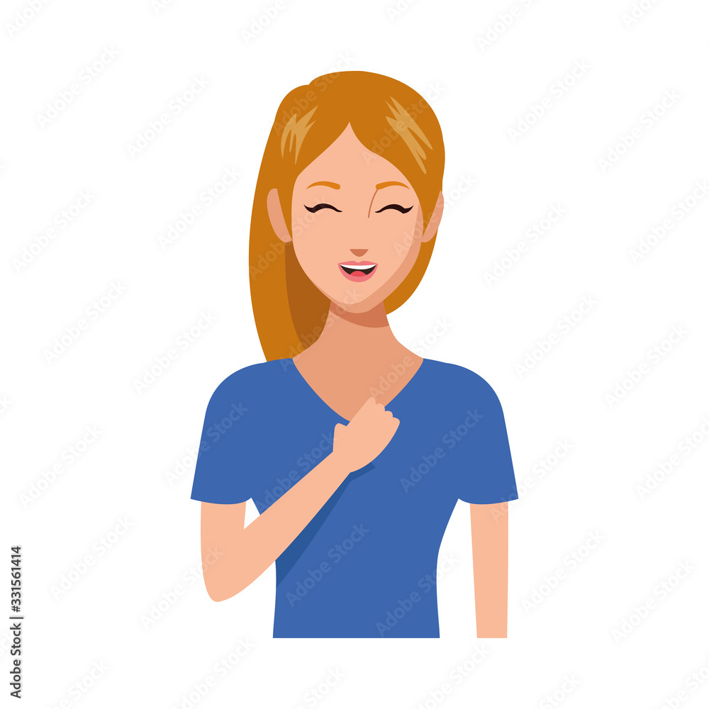 beautiful woman avatar character icon